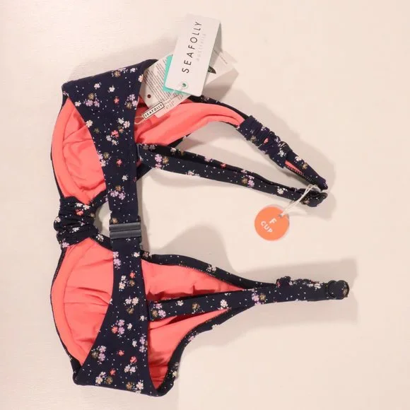 NWT Seafolly F Cup Halter in Indigo Remix - Picture 7 of 12